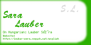 sara lauber business card